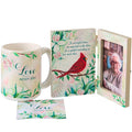 Cardinal Love Never Dies Mug \u0026 Coaster Set or Frame