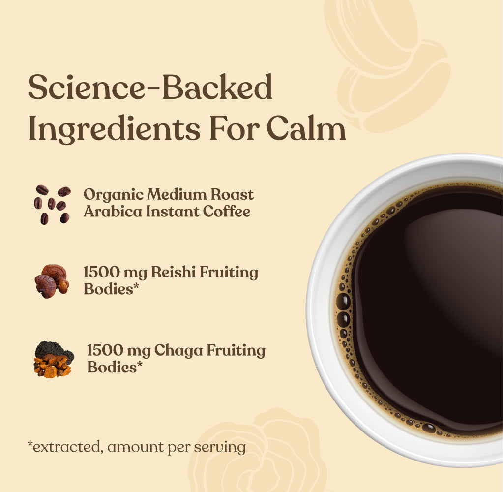 Calm Instant Coffee Packets - Calm Functional Mushroom Packets