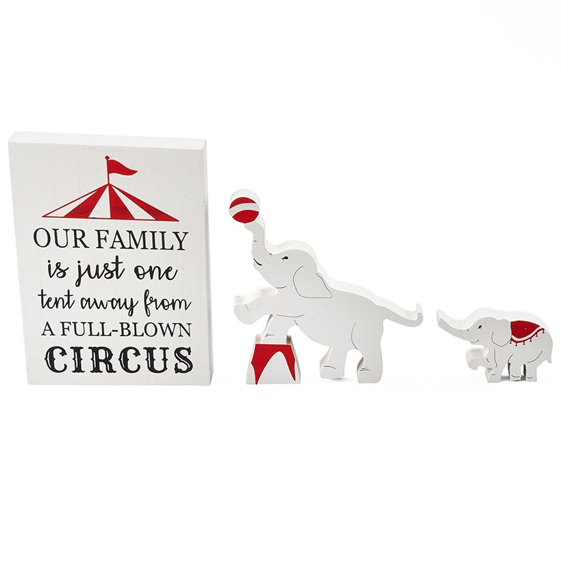 Humorous Family Circus 3-Pc. Decor Set
