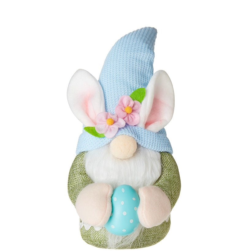 Plush Easter Gnomes Holding Eggs - Yellow Blue or Bunny Hat