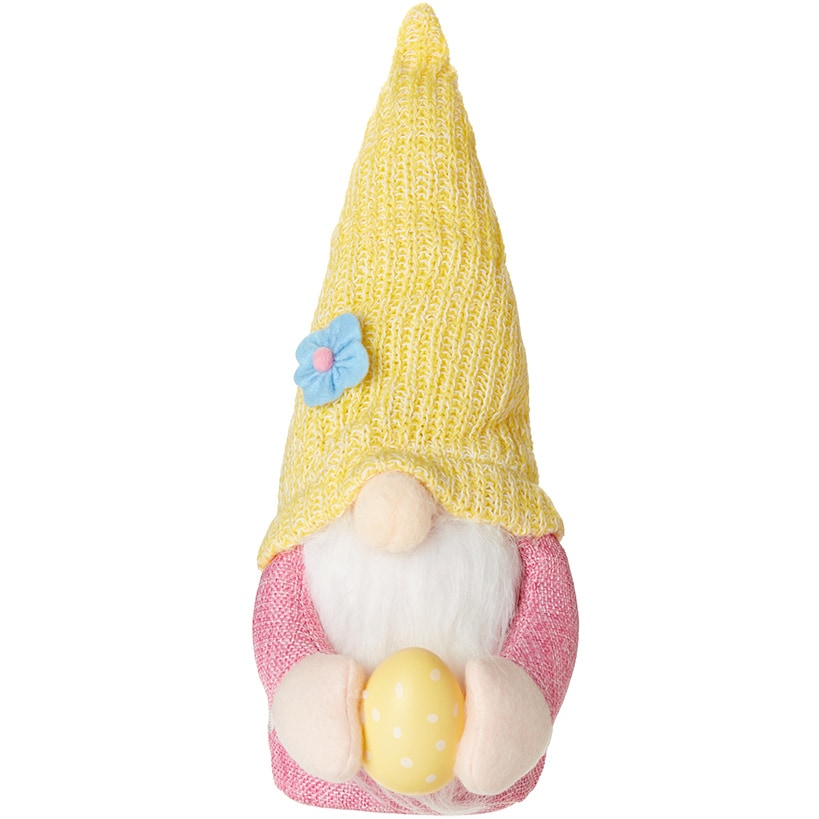 Plush Easter Gnomes Holding Eggs - Yellow Blue or Bunny Hat