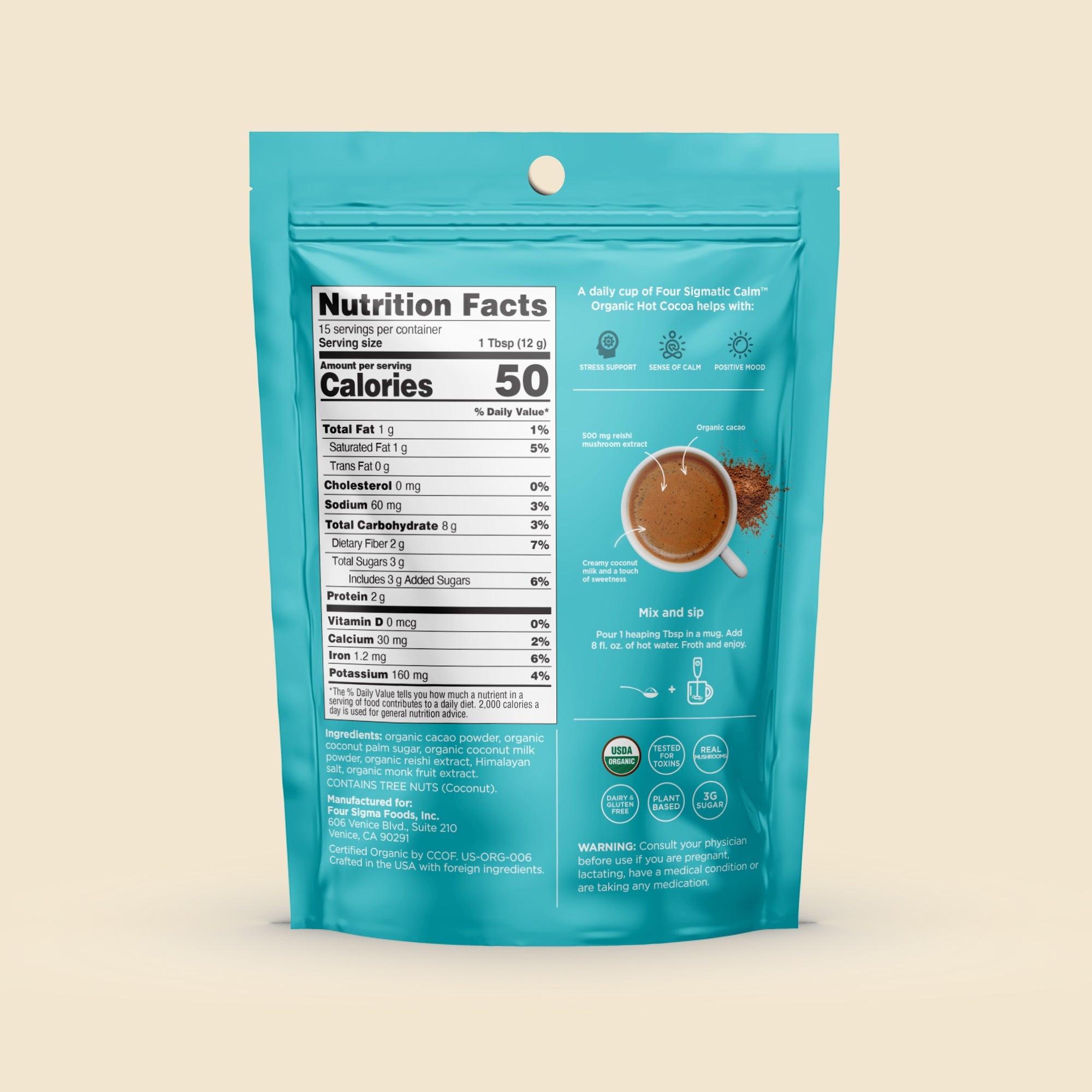 Calm Mylk Hot Cocoa - Calm Mushroom Hot Cocoa